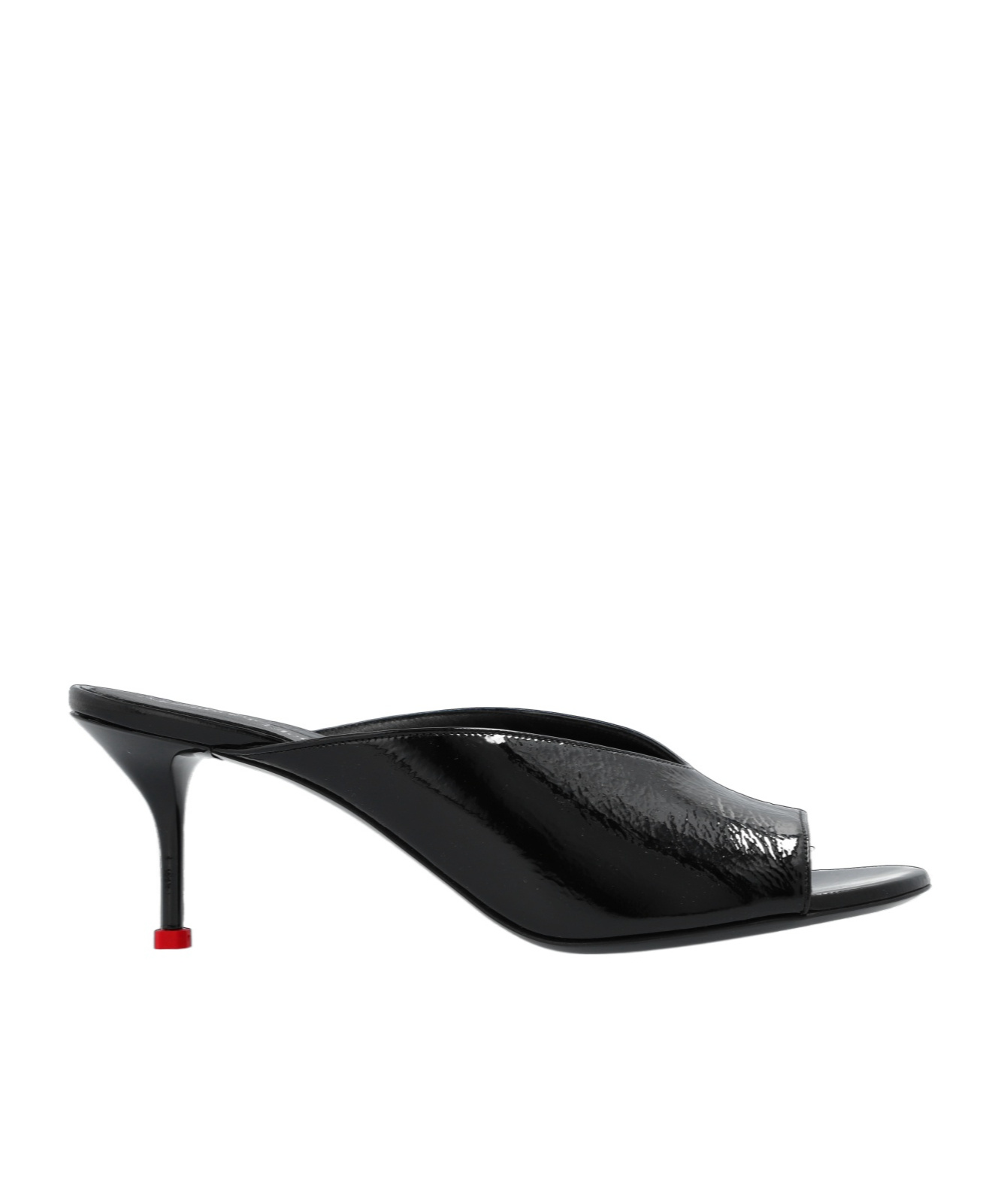 Alexander Mcqueen 70 Open-toe Leather Mules In Black