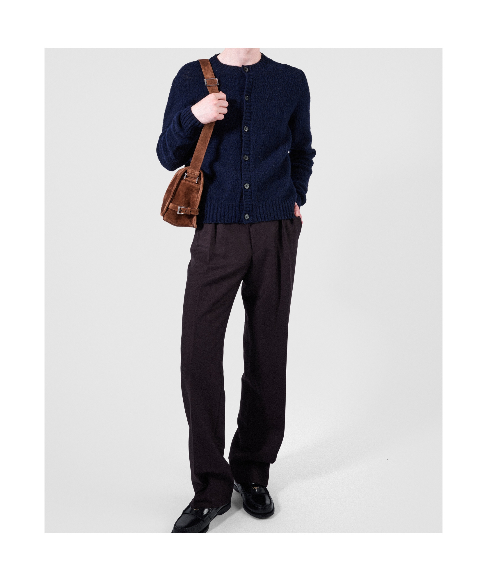 Prada Wool Cardigan In Blue