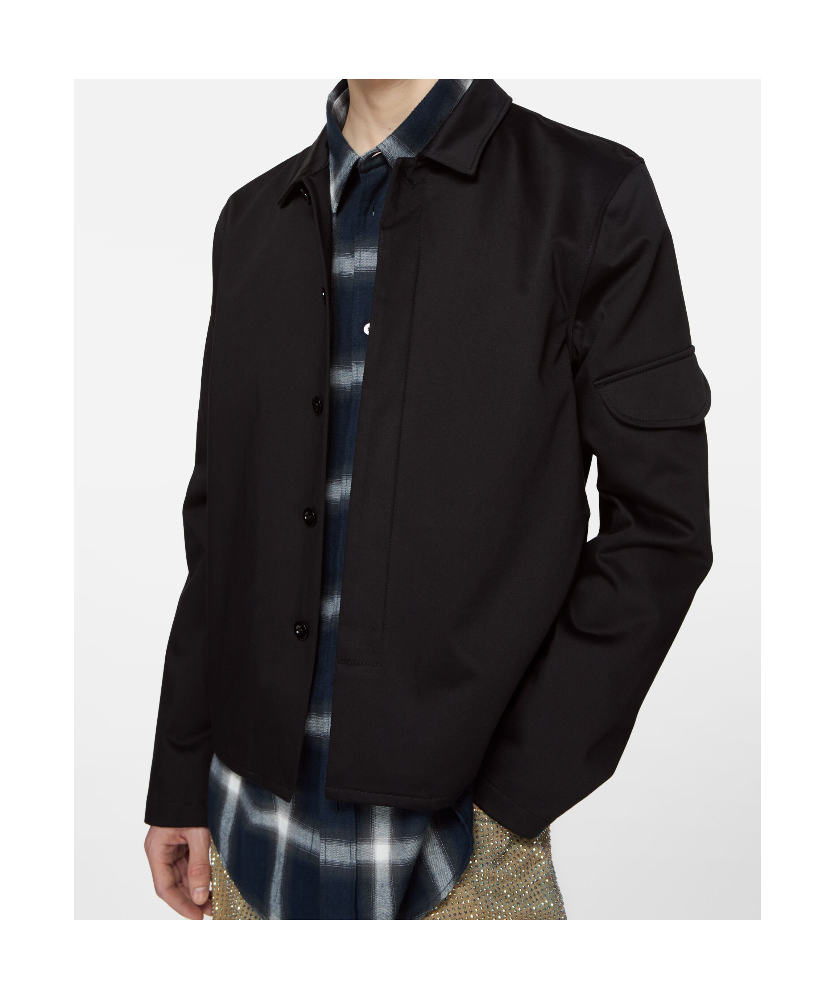 Acne Studios Button-fastening Jacket In Black