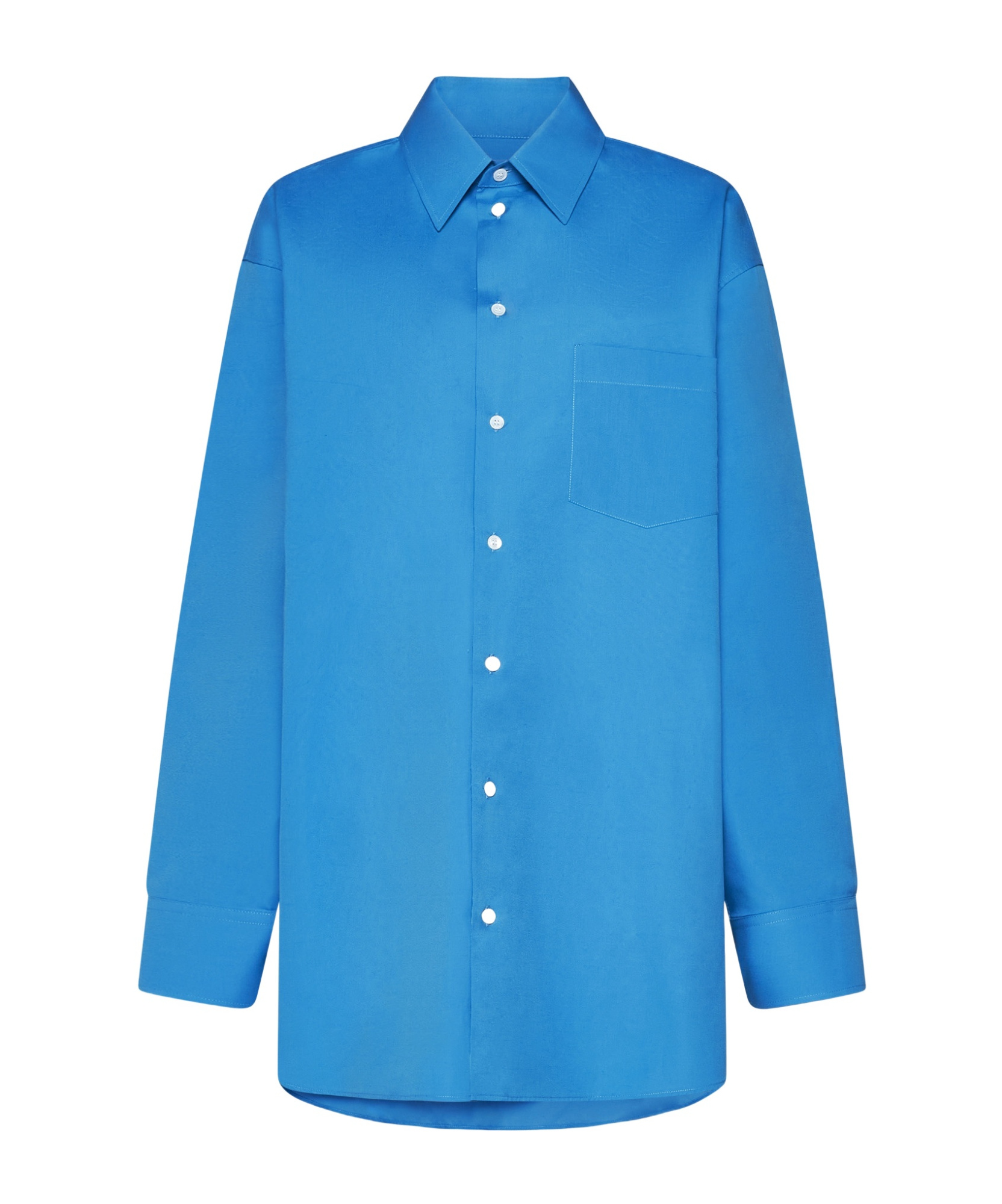 Marni Open-sides Organic Cotton Shirt In Blue