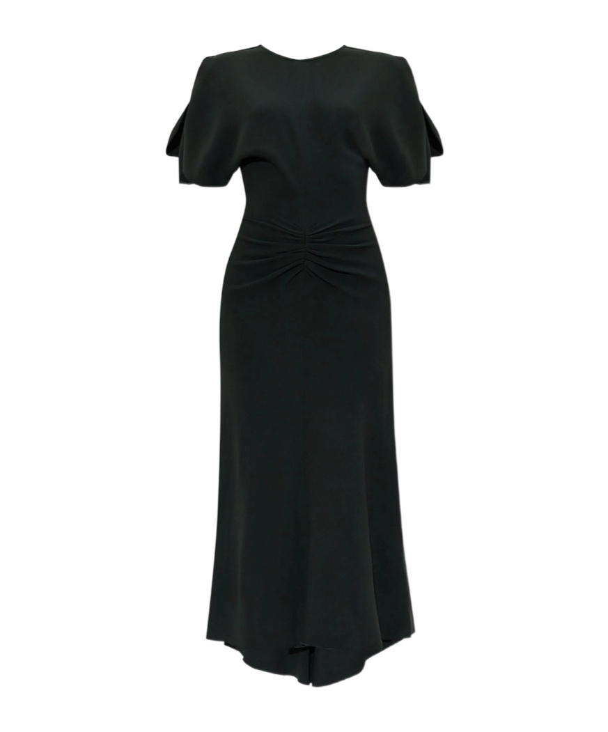 Shop Victoria Beckham Drape Detail Dress