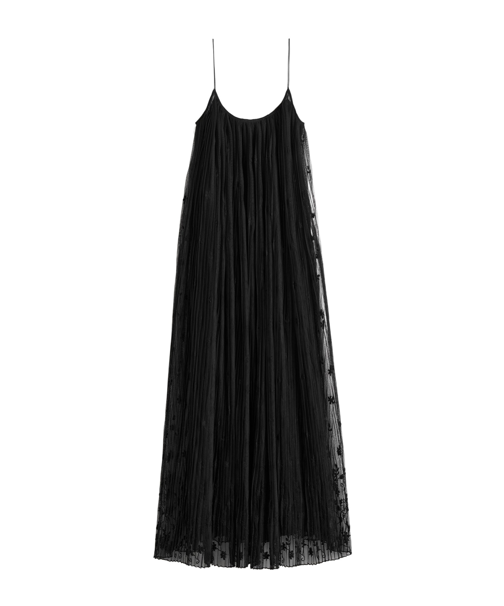 Totême Toteme Floral Plissé Tulle Maxi Dress