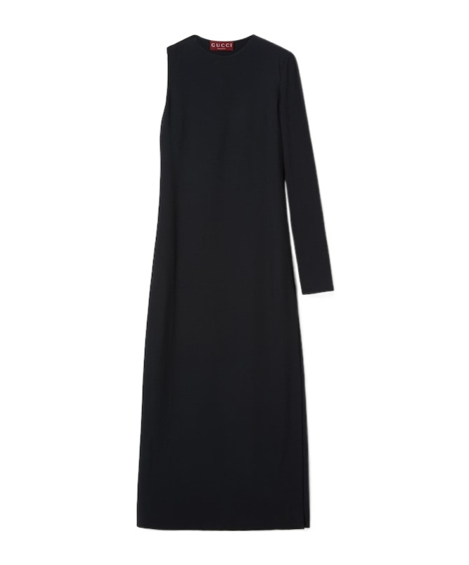 GUCCI MID-LENGTH ACETATE VISCOSE SABLE DRESS
