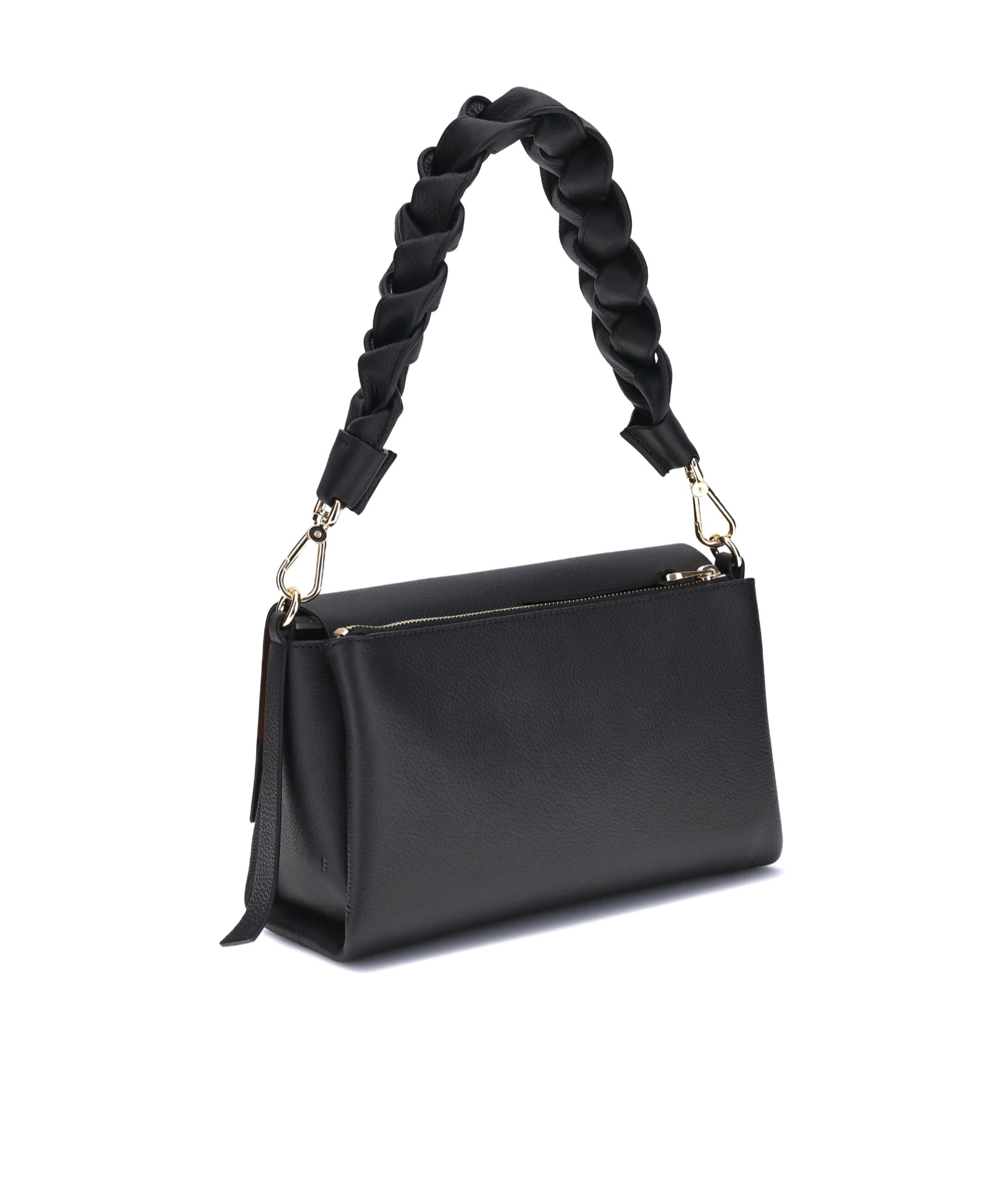 Coccinelle Borsa A Spalla In Pelle Double Boheme Grana Double Small In Purple