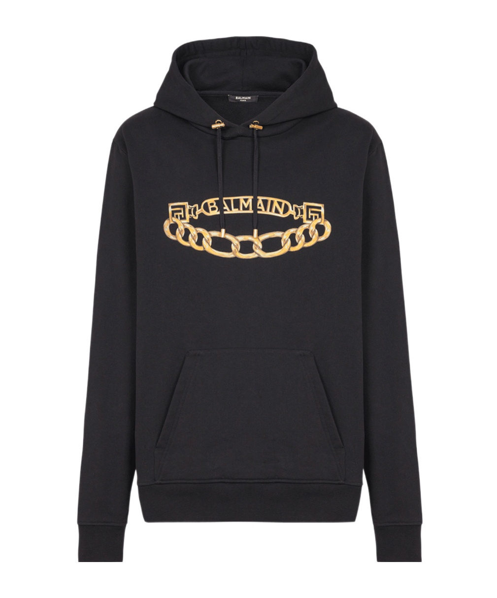 Balmain Logo-print Hoodie - Men's - Cotton In Black
