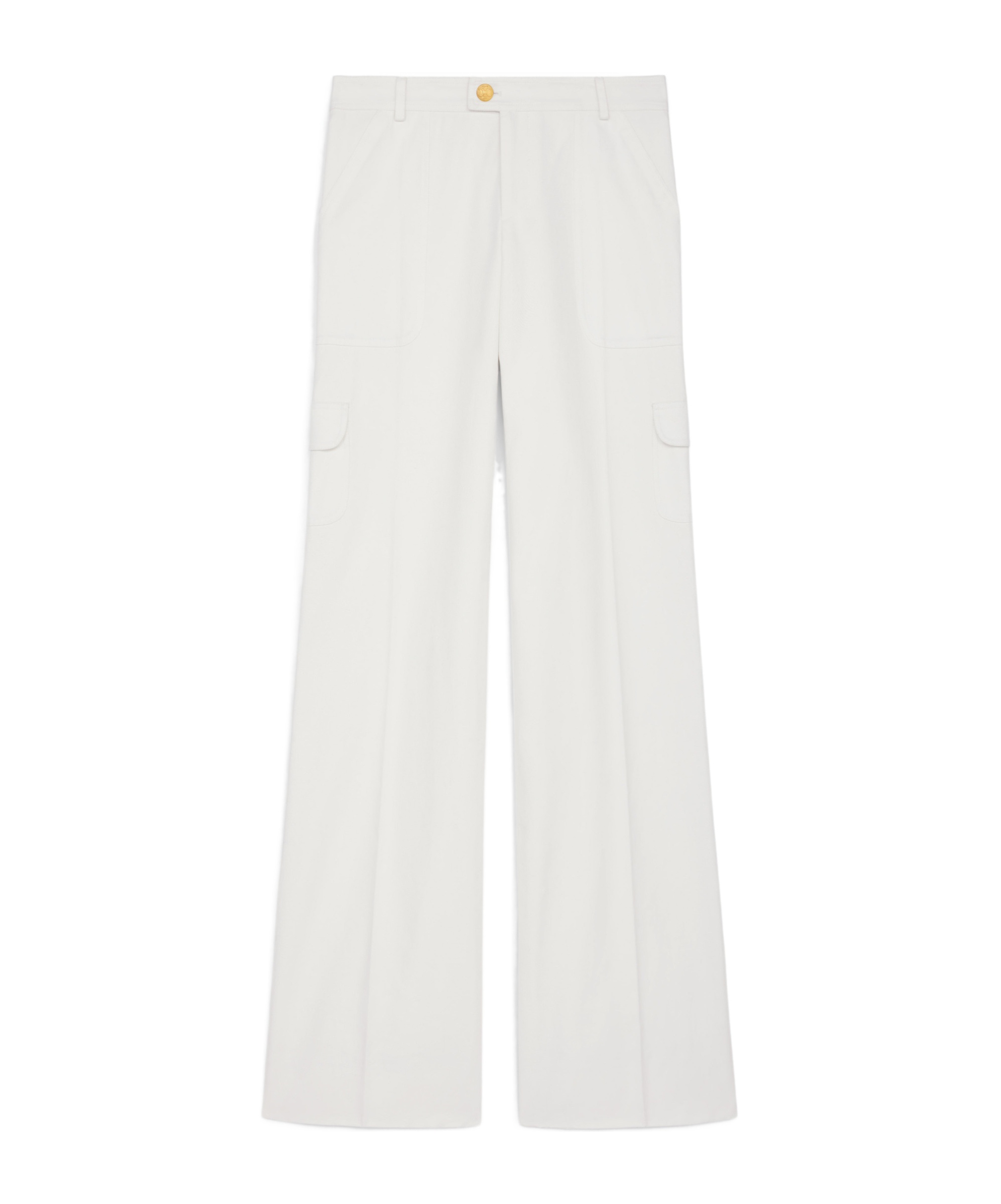 Celine Cargo Pants In Cotton Gabardine In Off White