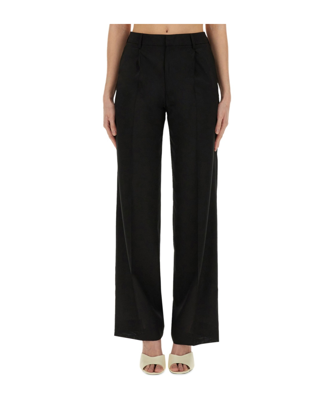 Pt Pantaloni Belt Loops Slacks In Black