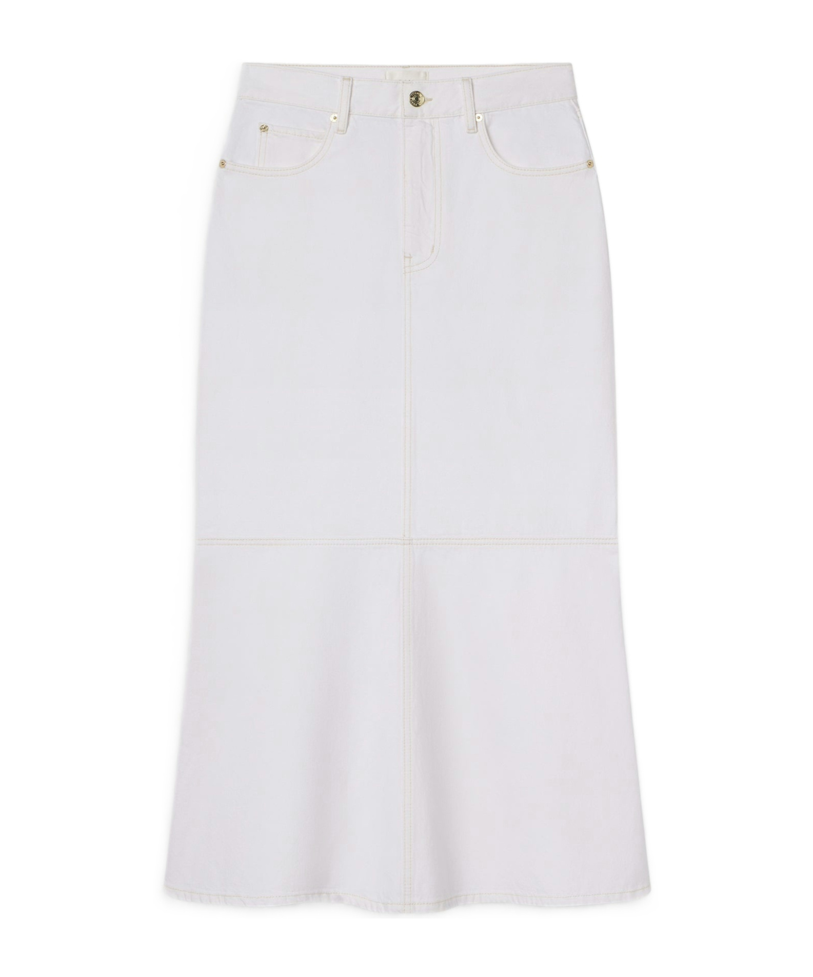 Frame Denim Skirt With Belt Loops