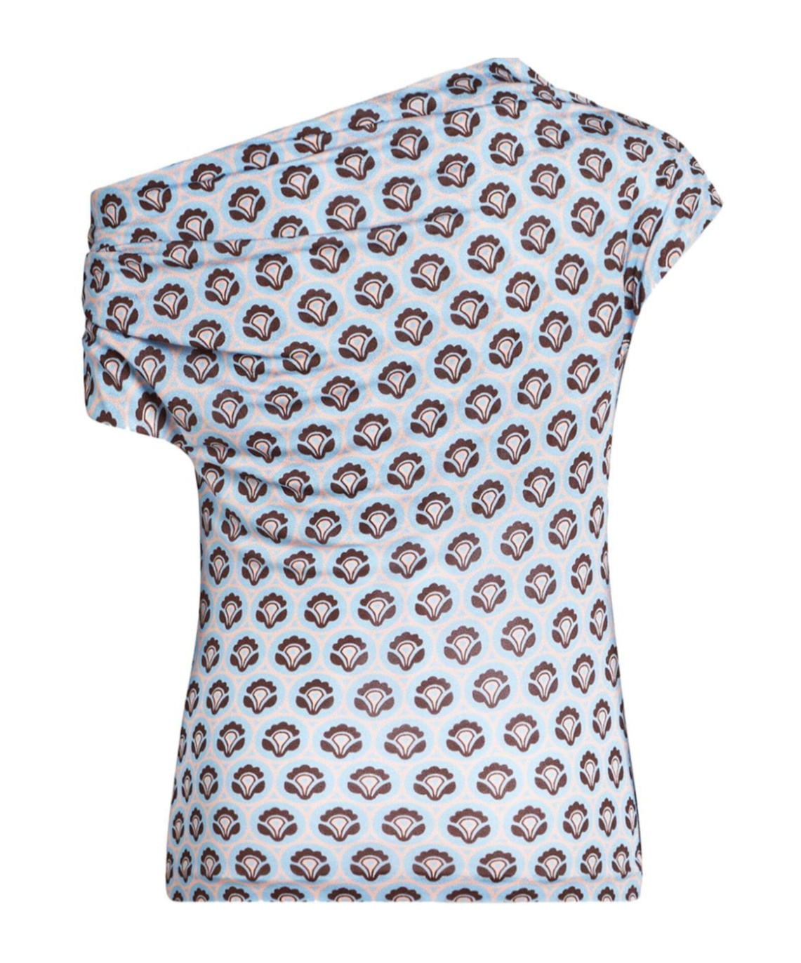 Etro Abstract-print Asymmetric Top In Multicolor