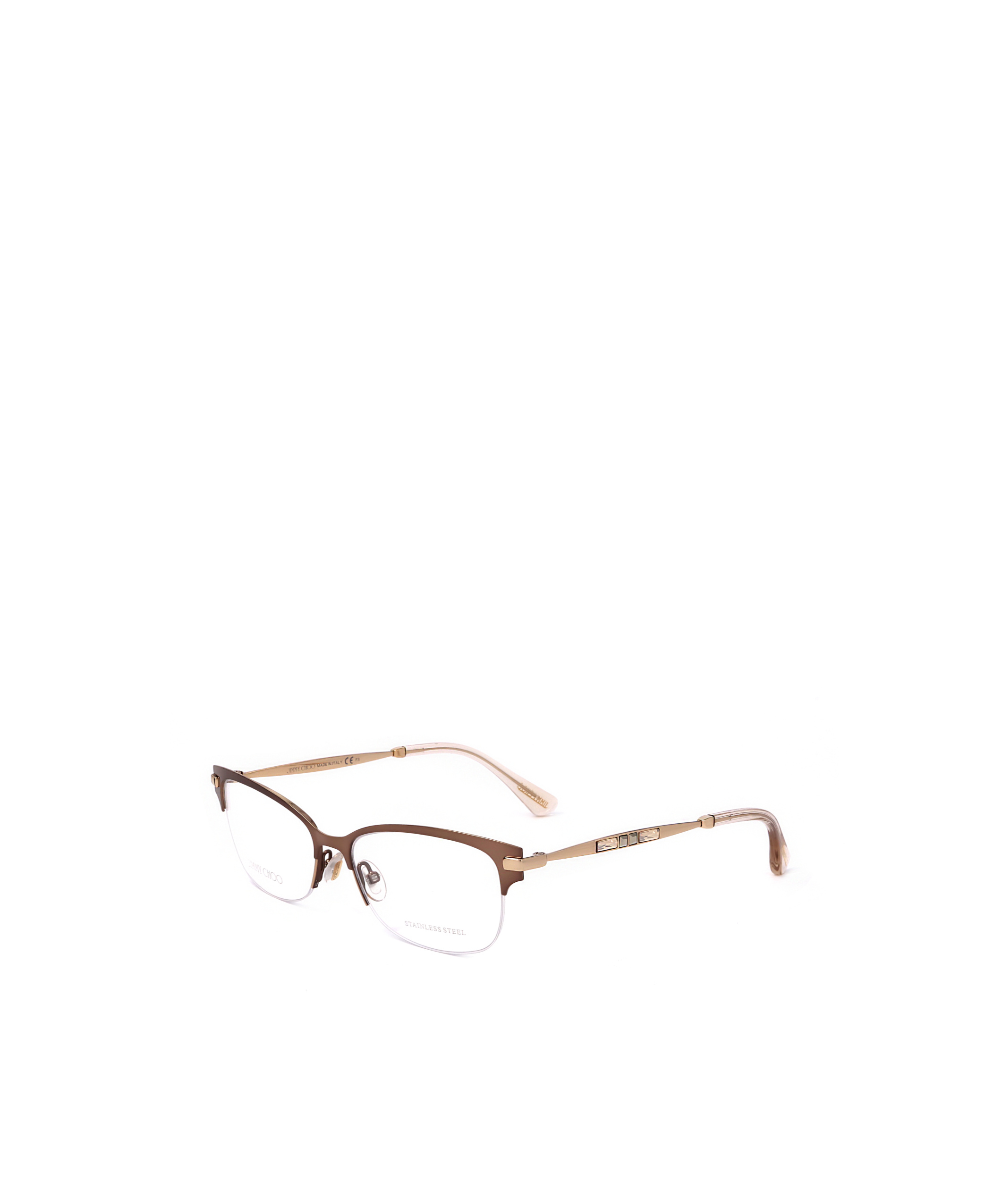 Jimmy Choo Eyewear Rectangle Frame Glasses In White