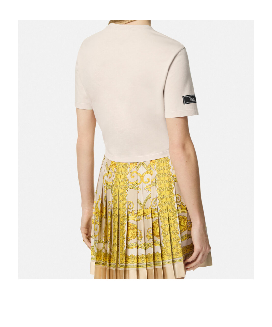 Versace Safety Pin 1978 Re-edition Logo T-shirt In White