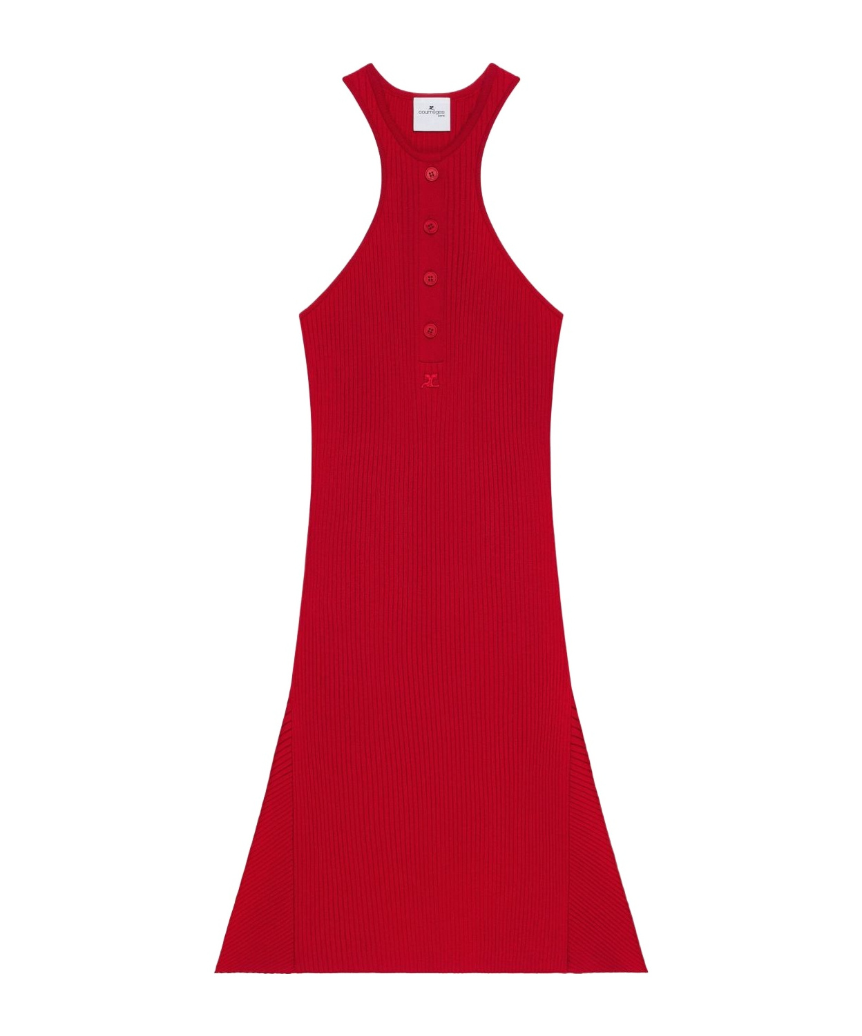 Shop Courrèges Scuba Mini Dress In Red