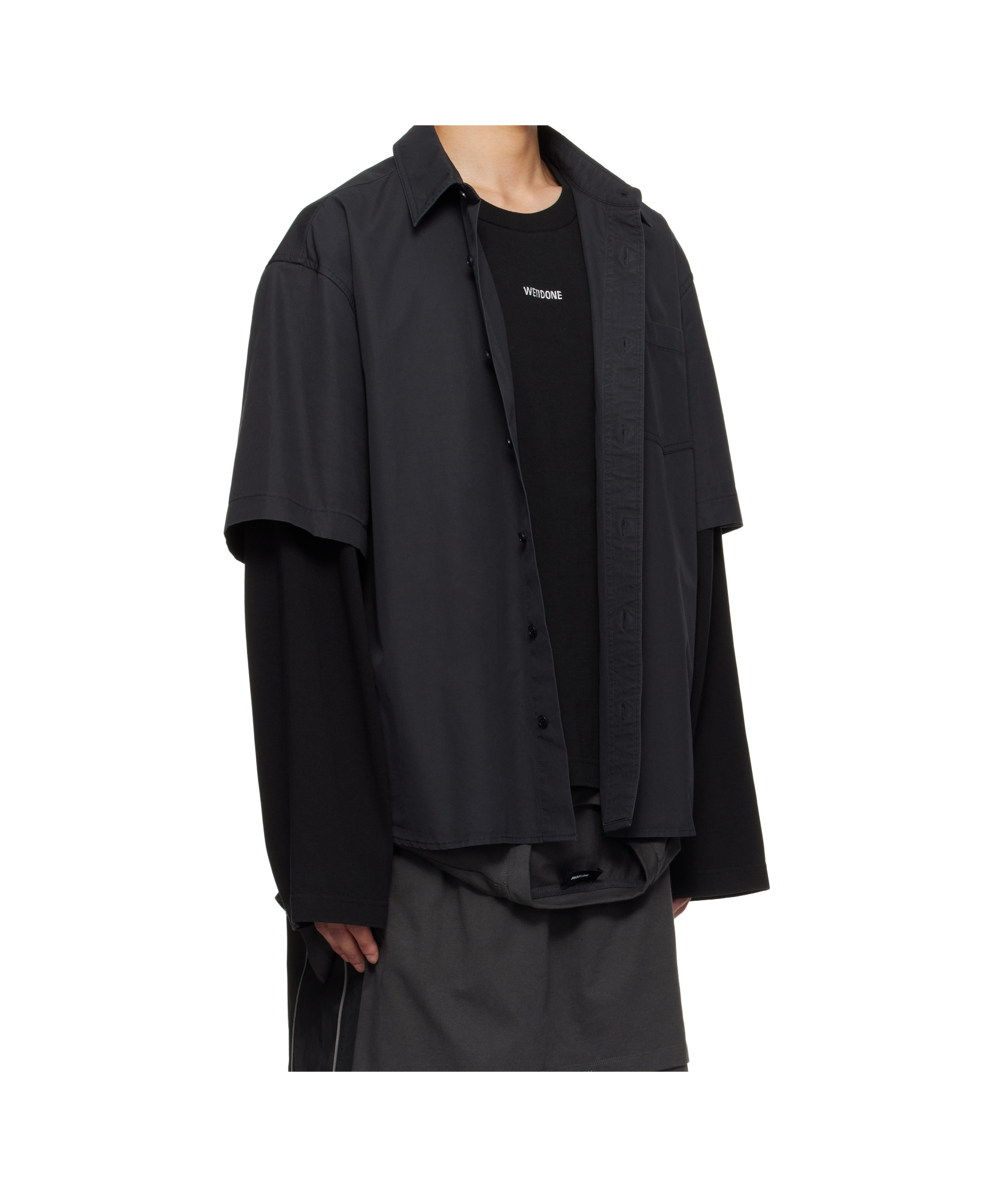 We11 Done Layered Shirt In Black