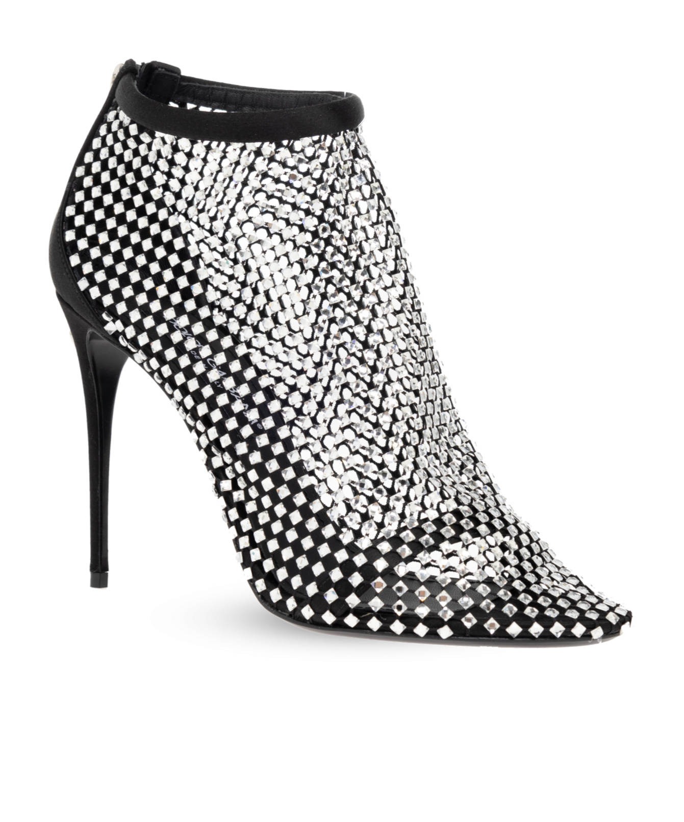 Dolce & Gabbana Rhinestone-embellished Satin Pumps In Black