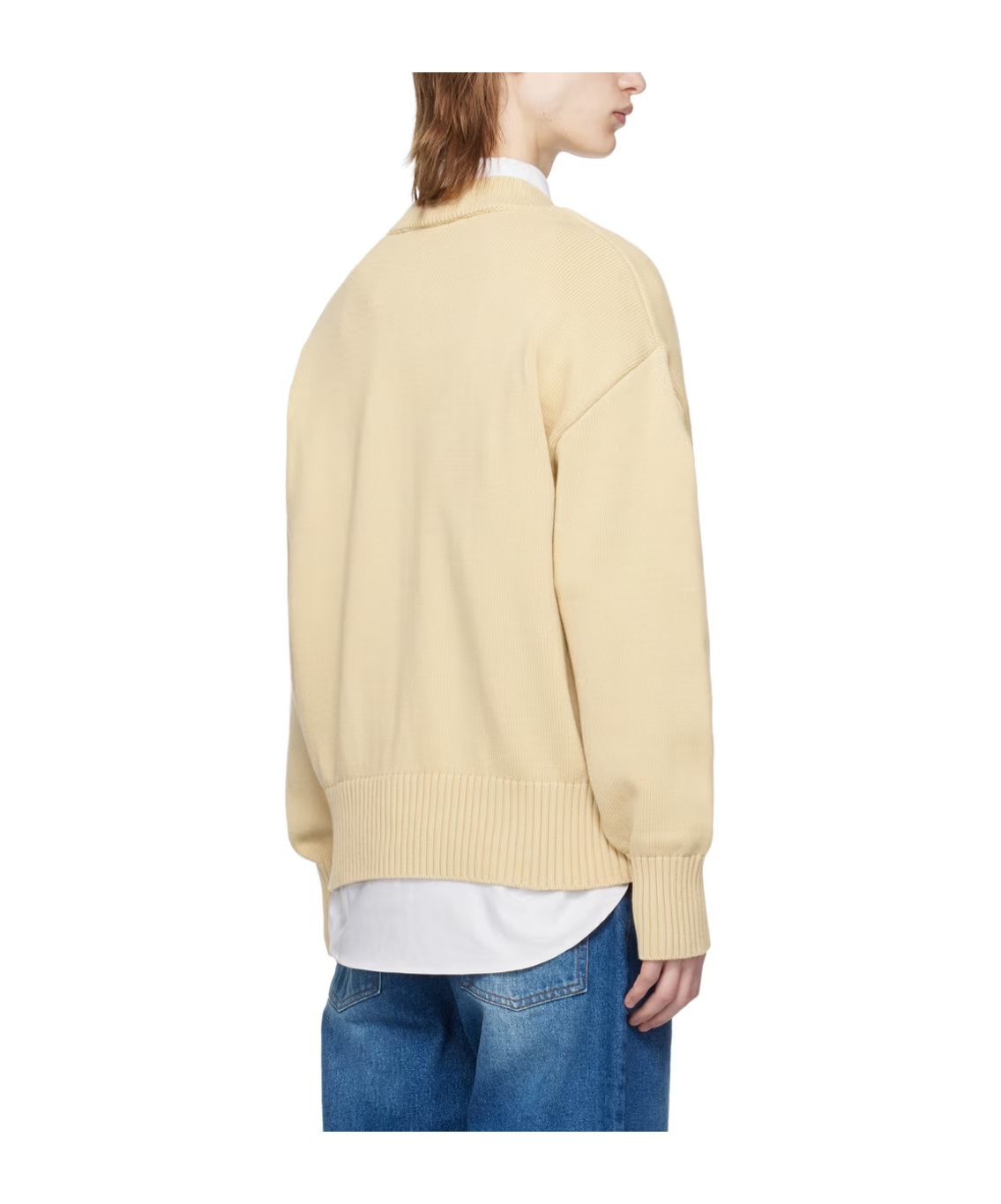 Ami Alexandre Mattiussi Ami De C Ur Sweater In Yellow