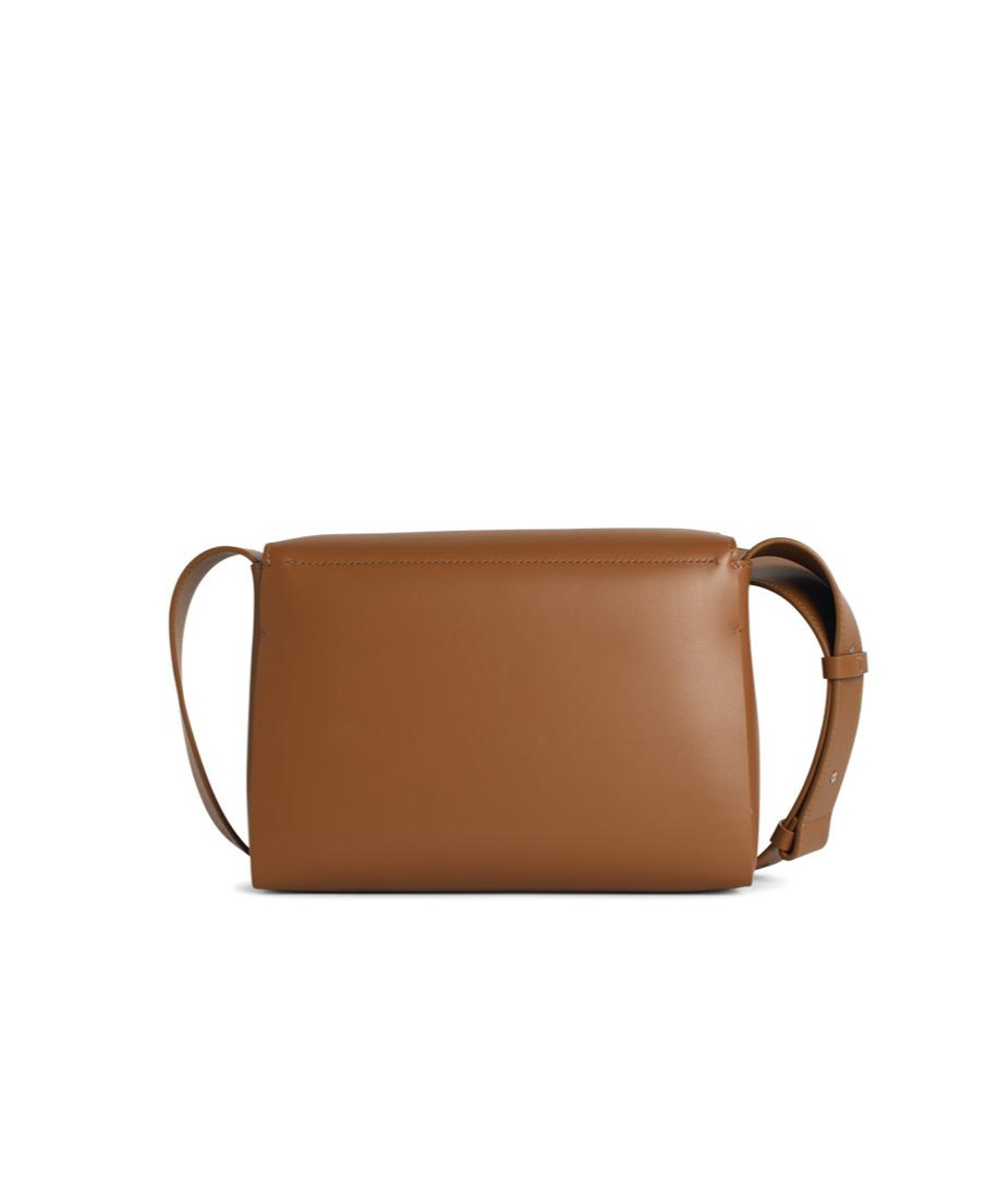 Jil Sander Messenger Brown Leather Crossbody Bag In Brown