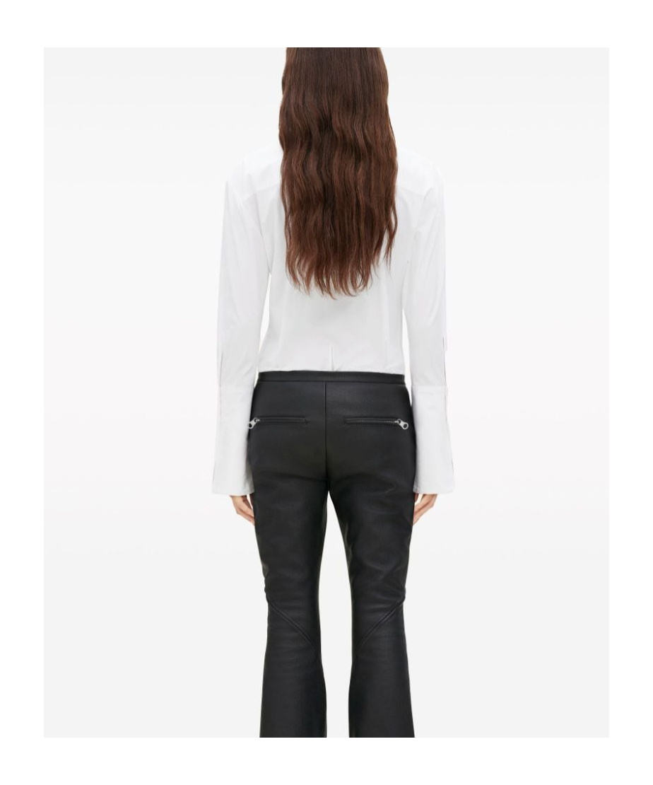 Courrèges Modular Asymmetric Poplin Shirt In White
