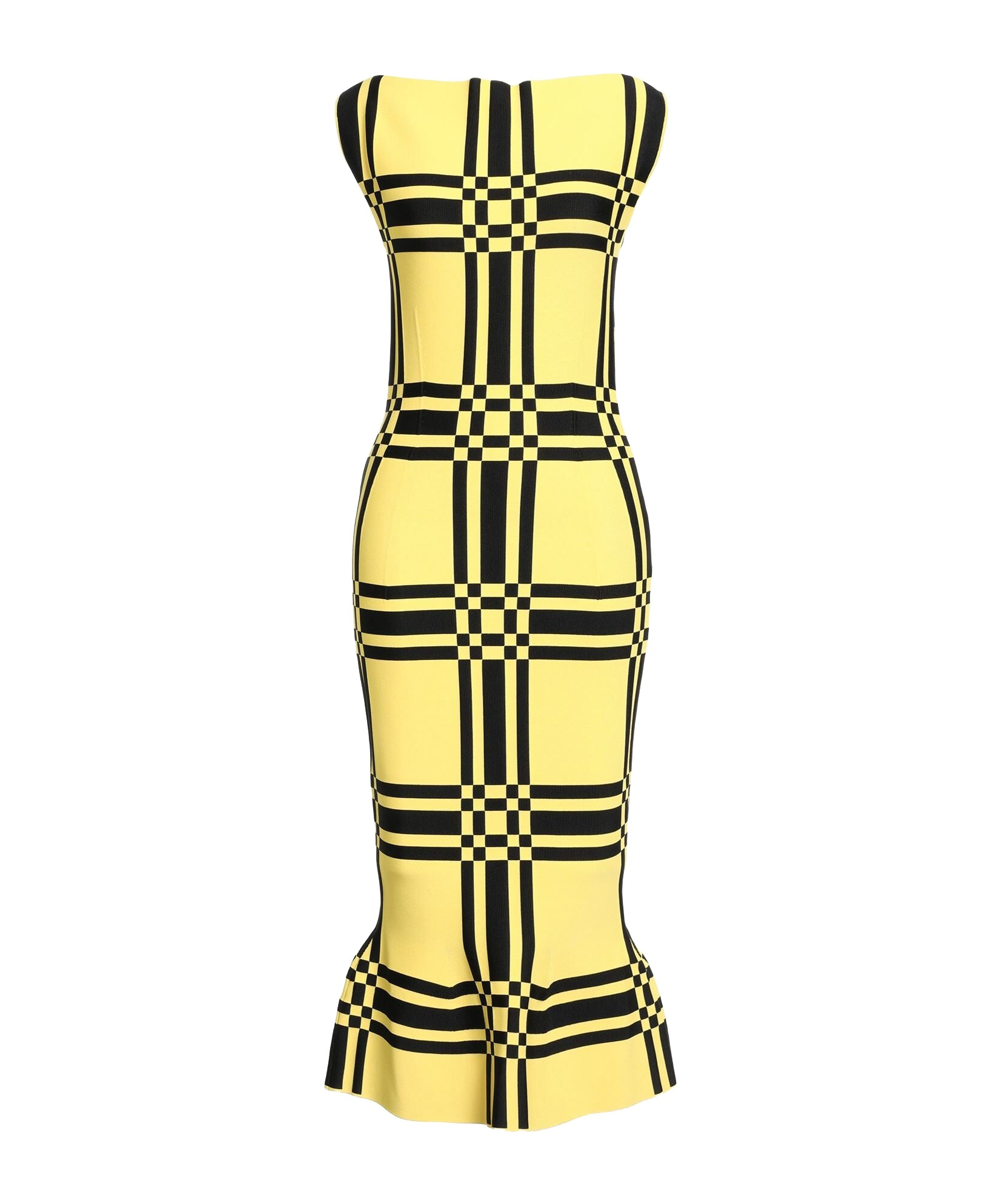 Marni Sleeveless Plaid Dress In Yellow