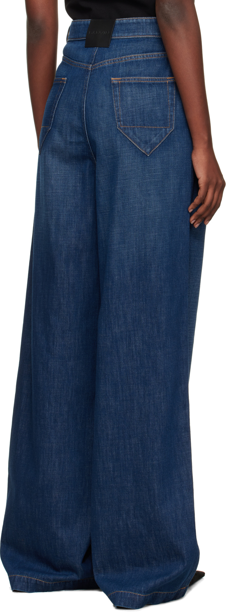 Lanvin Jeans With Belt Loops In Blue
