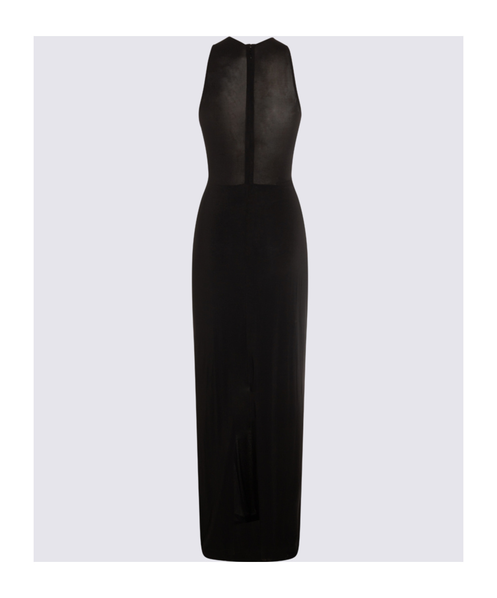 Shop Jean Paul Gaultier Round Neck Dress In Black