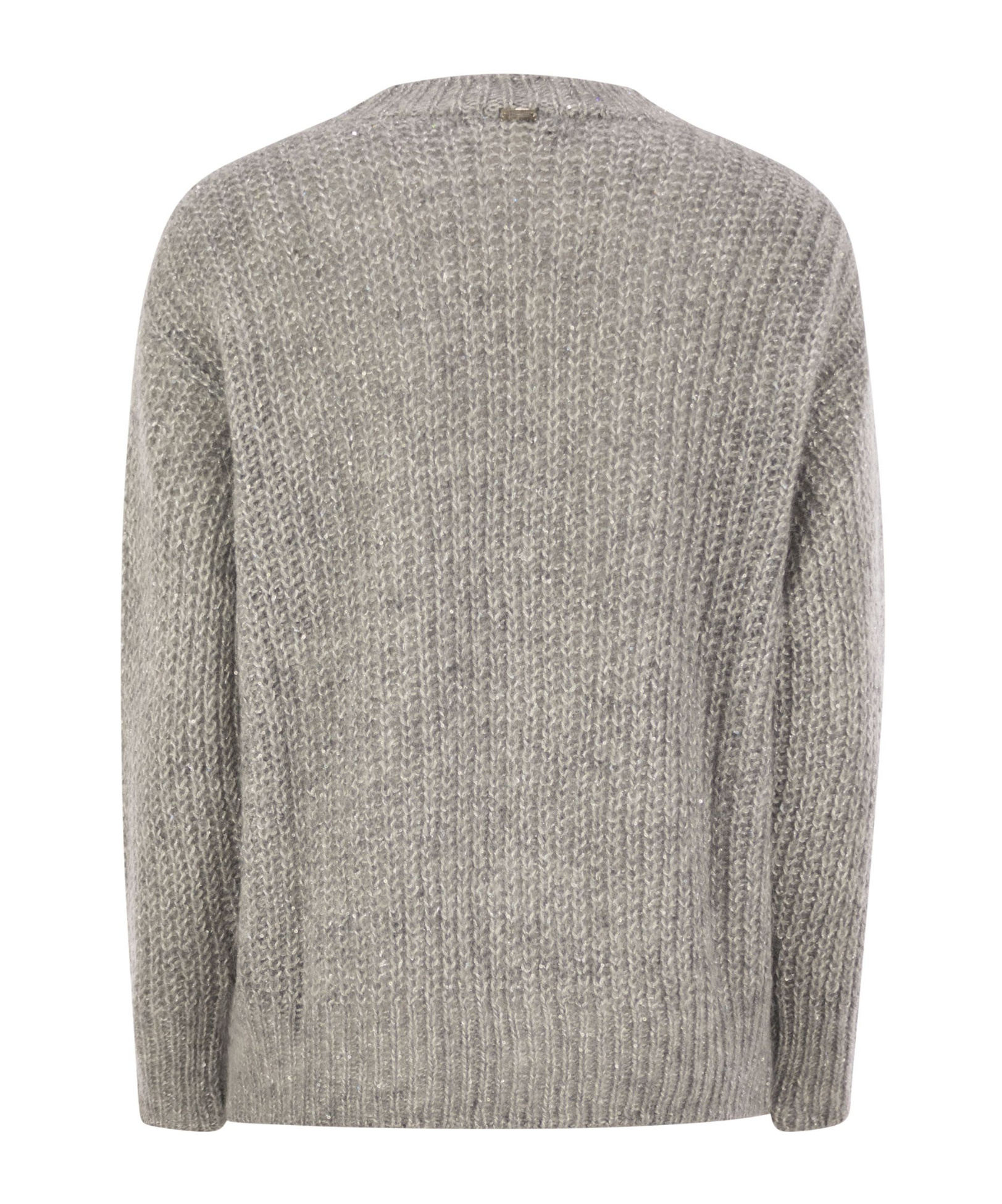 Herno Sweater With Sequins Knitwear Grey In Gray