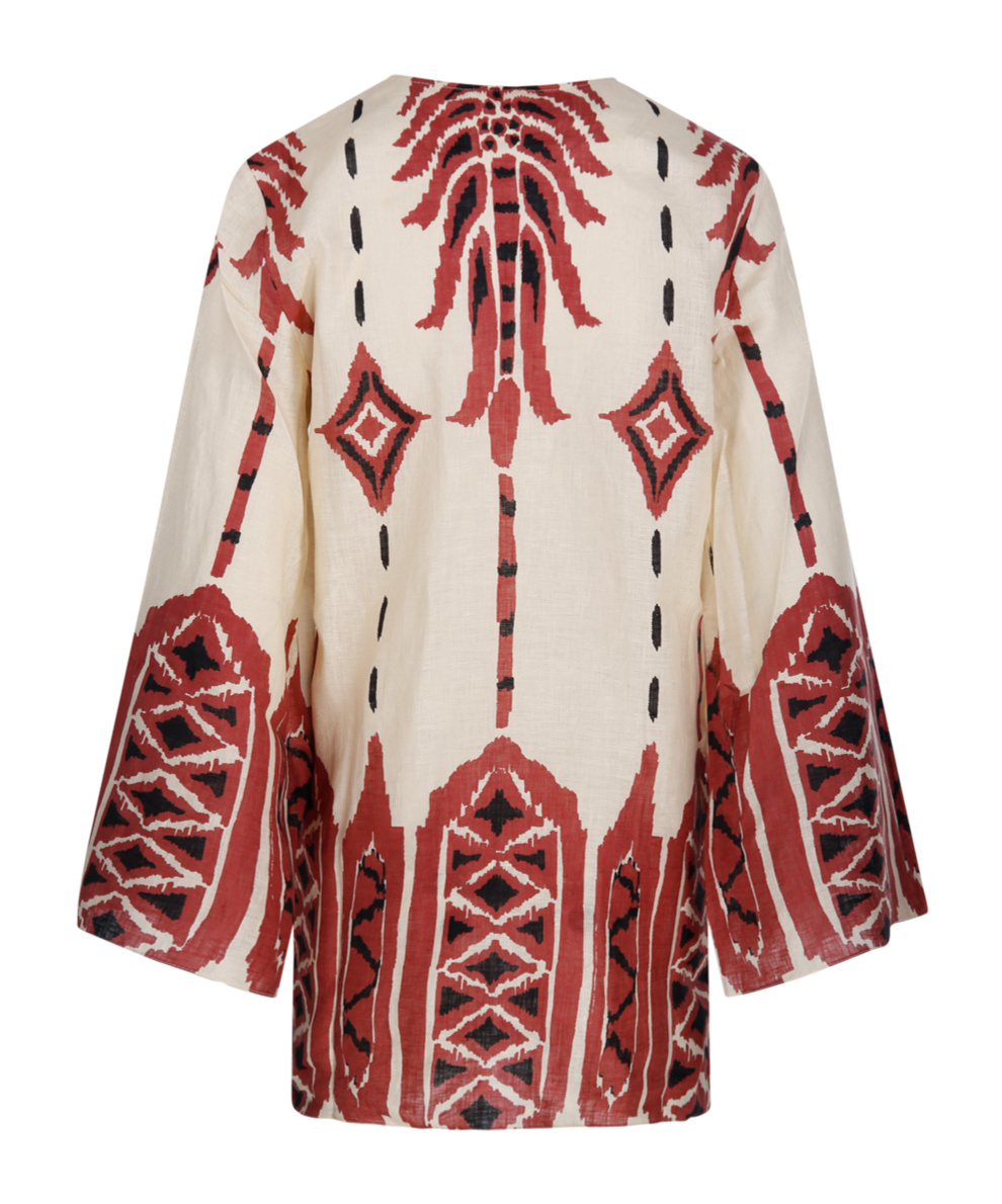Johanna Ortiz Desert Scout Printed Linen Mini Dress In Multi