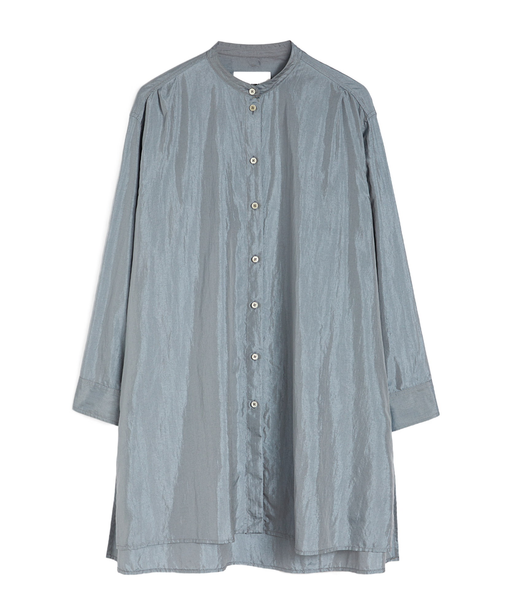 Jil Sander Buttoned Long Shirt In Gray