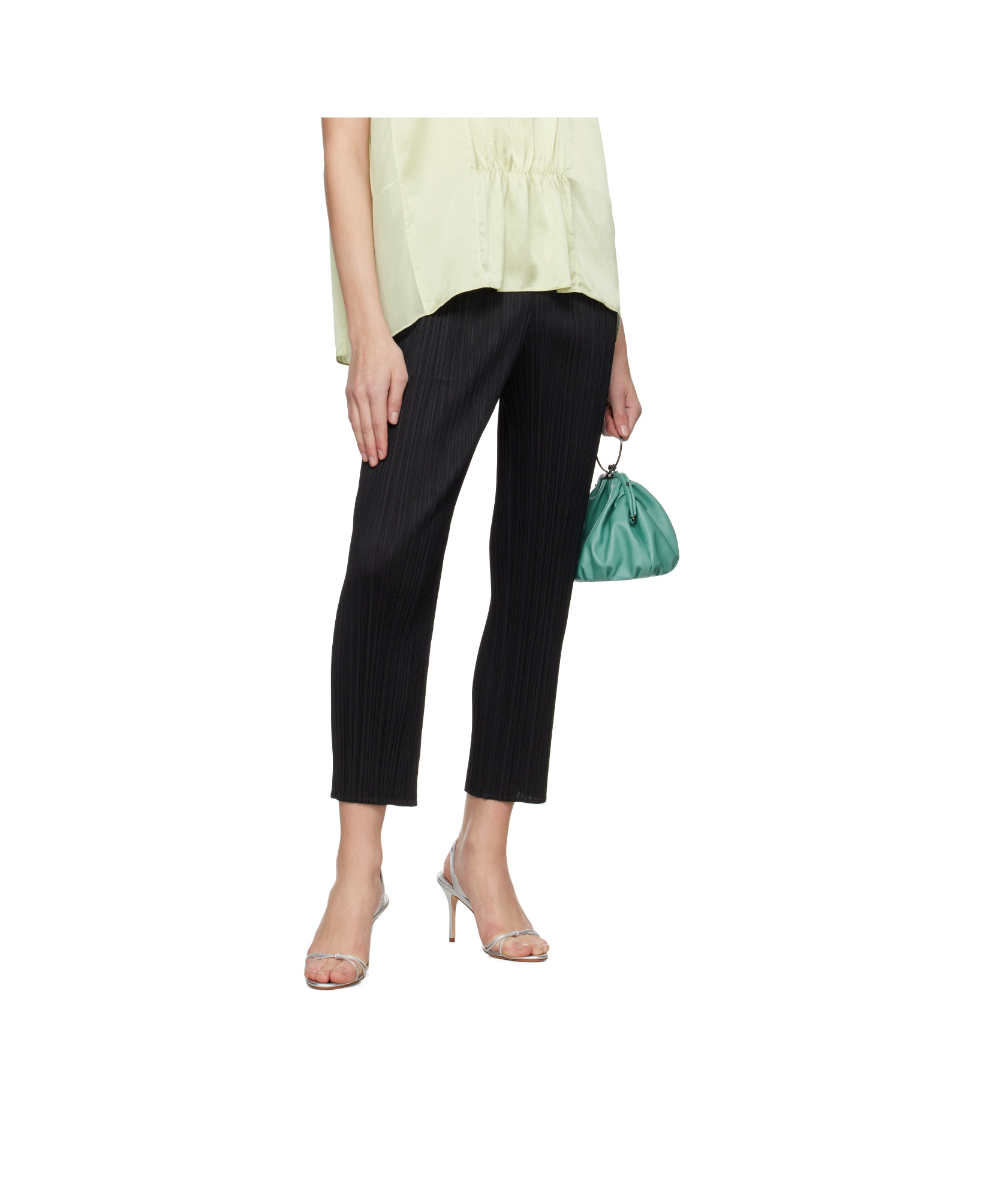 Issey Miyake Elastic Waist Casual Pants In Black