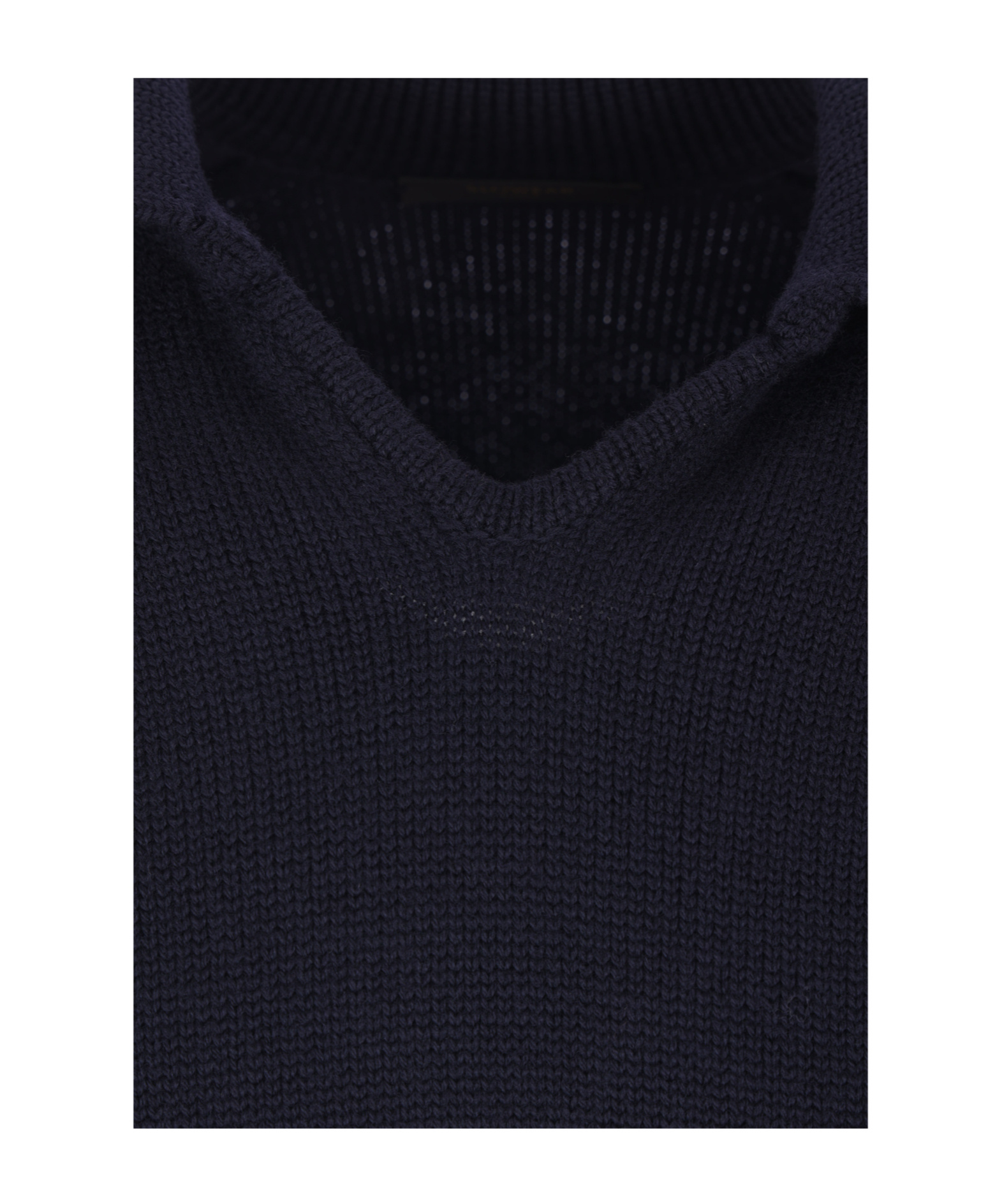 Zanone Navy V-neck Sweater With Raglan Sleeves In Blue