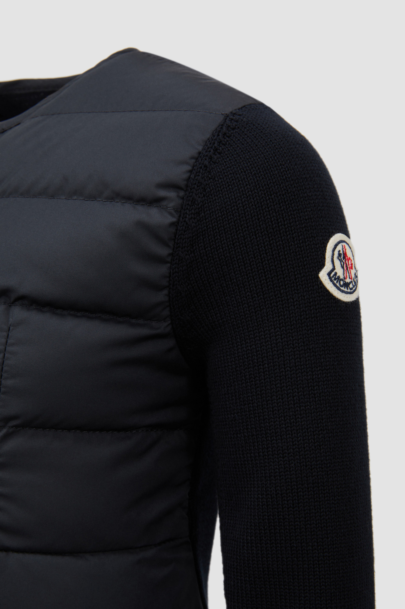 Moncler Long-sleeved Cardigan In Blue