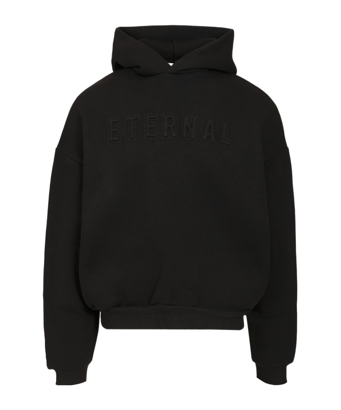 Fear Of God Logo Embossed Hoodie In Black