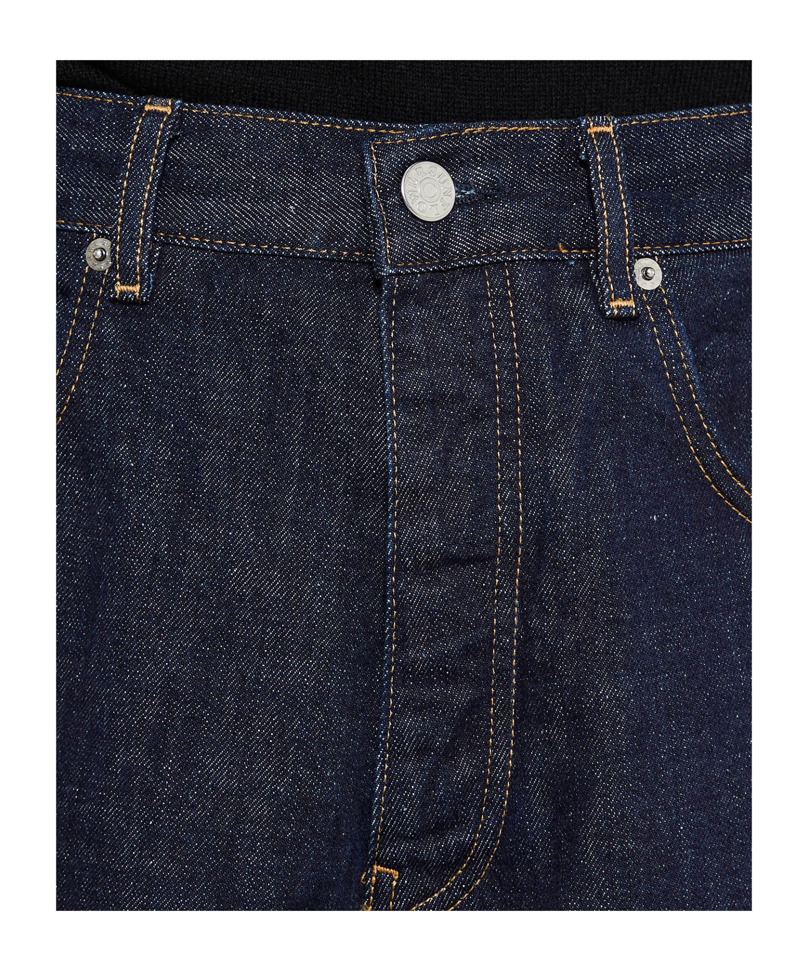 Sunflower Blue Jeans With Belt Loops And Logo Patch On The Rear In Black