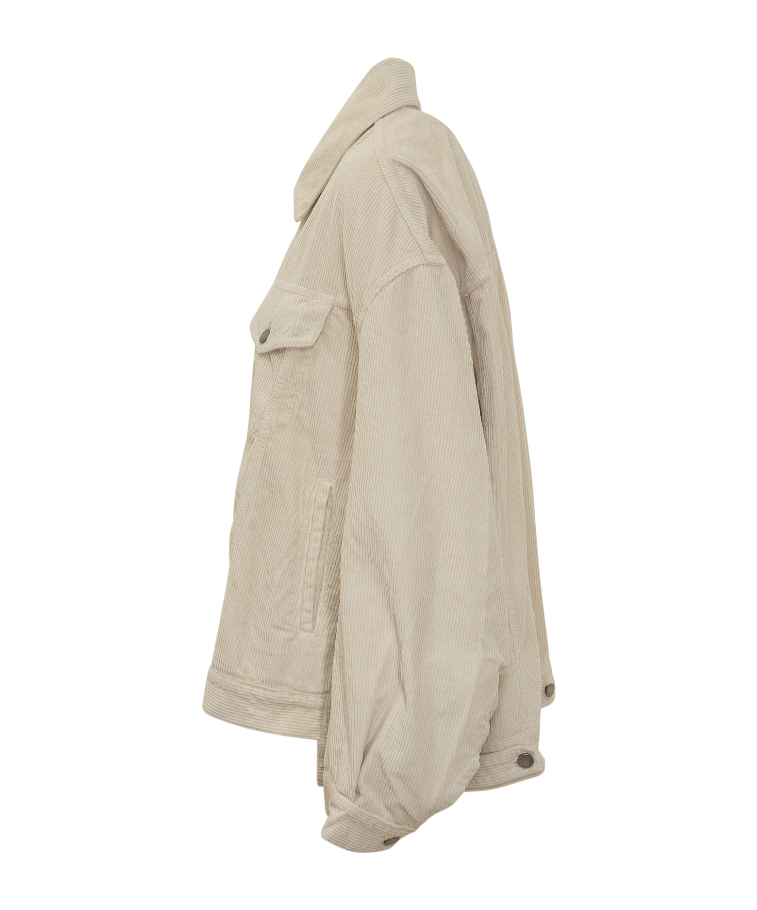 Haikure Button Casual Jacket In Neutral