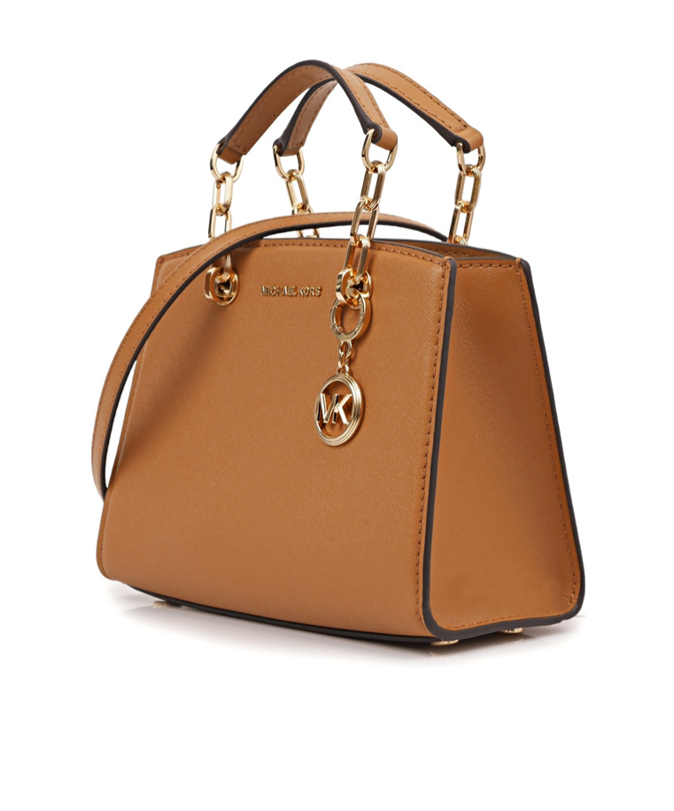 Michael Kors Logo- Lettering Mini Tote Bag In Brown