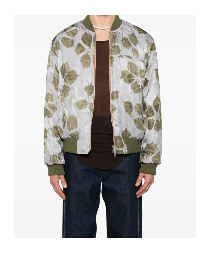 Dries Van Noten Double-sided Zipper Casual Jacket In Pink