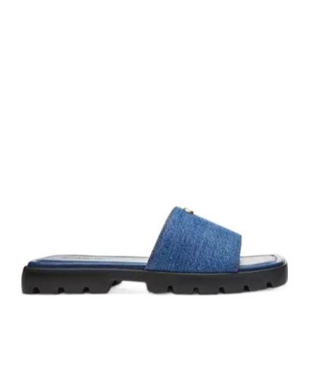 Shop Coach Florence Sandal In Dark Blue
