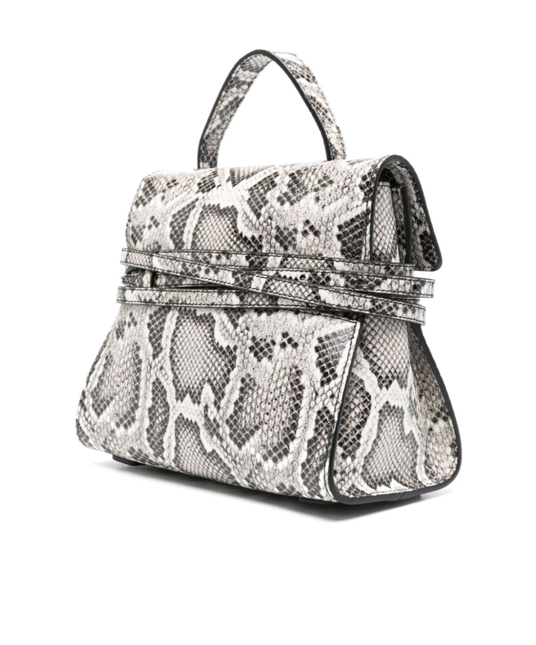 Moschino Snake-print Tote Bag In White
