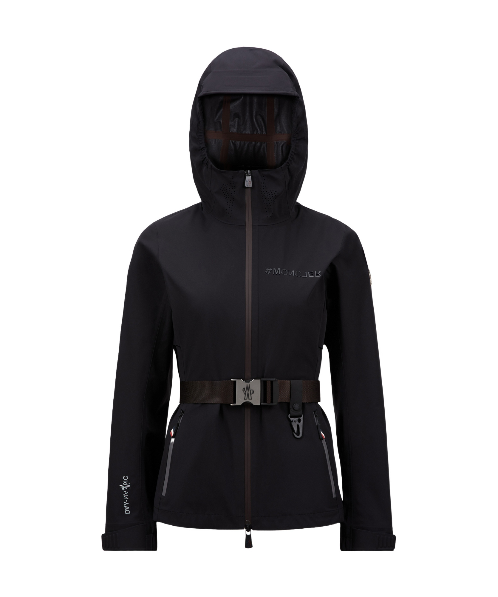 Moncler Relaxed Fit Technical Jacket With Adjustable Features In Black