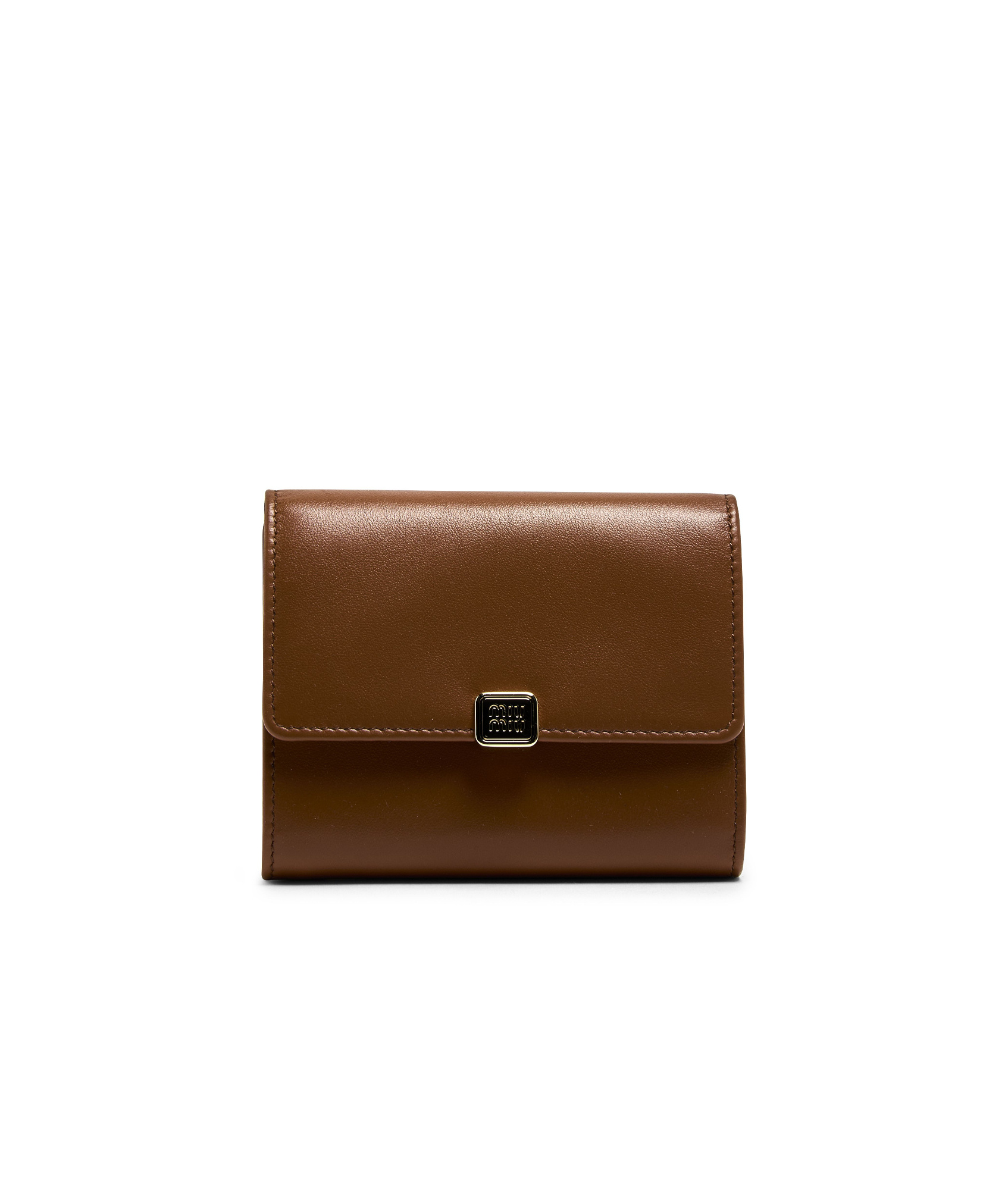 Miu Miu Small Flip Wallet In Brown