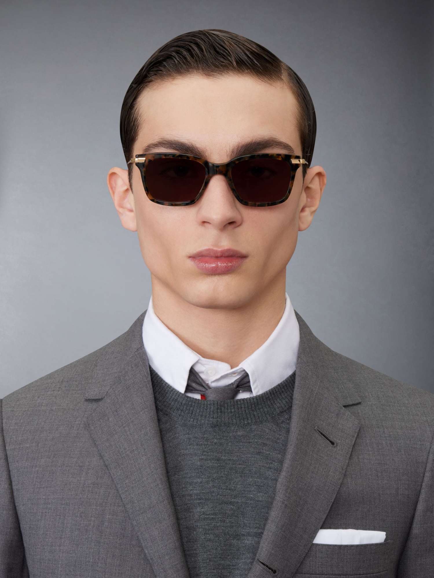 Thom Browne Tortoiseshell Square-frame Sunglasses In Multicolor