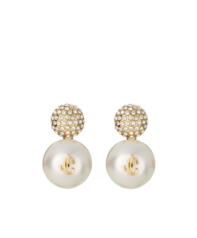 Jimmy Choo Auri Crystal-embellished Earring In Yellow