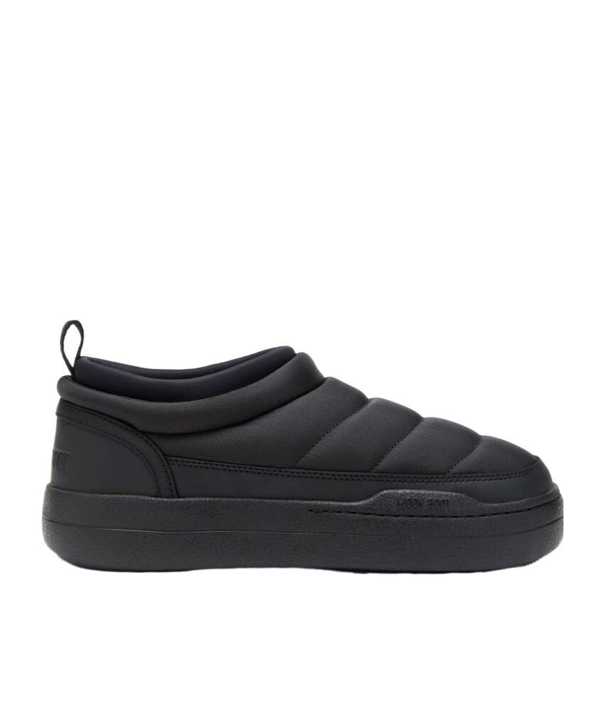 Moon Boot Soft Nylon Slip-on Park Shoes In Black