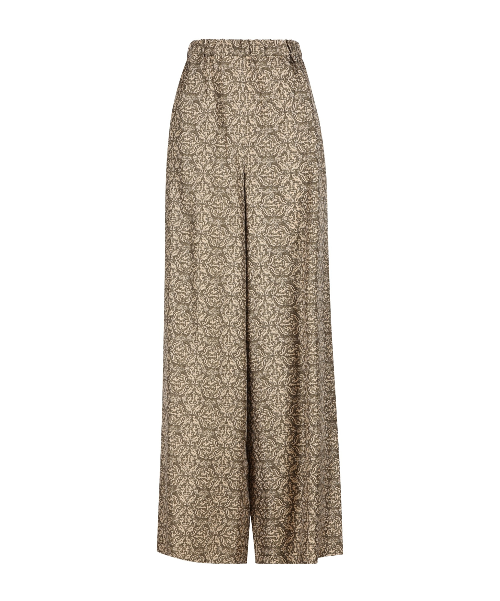 Max Mara Patterned Wide-leg Trousers In Brown
