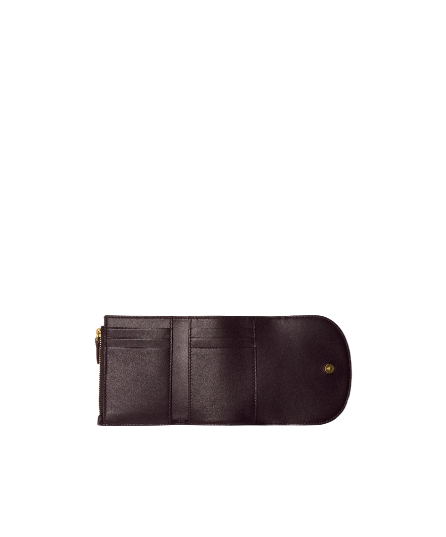 Burberry Compact Wallet With Leather Inserts In Check Pattern In Burgundy