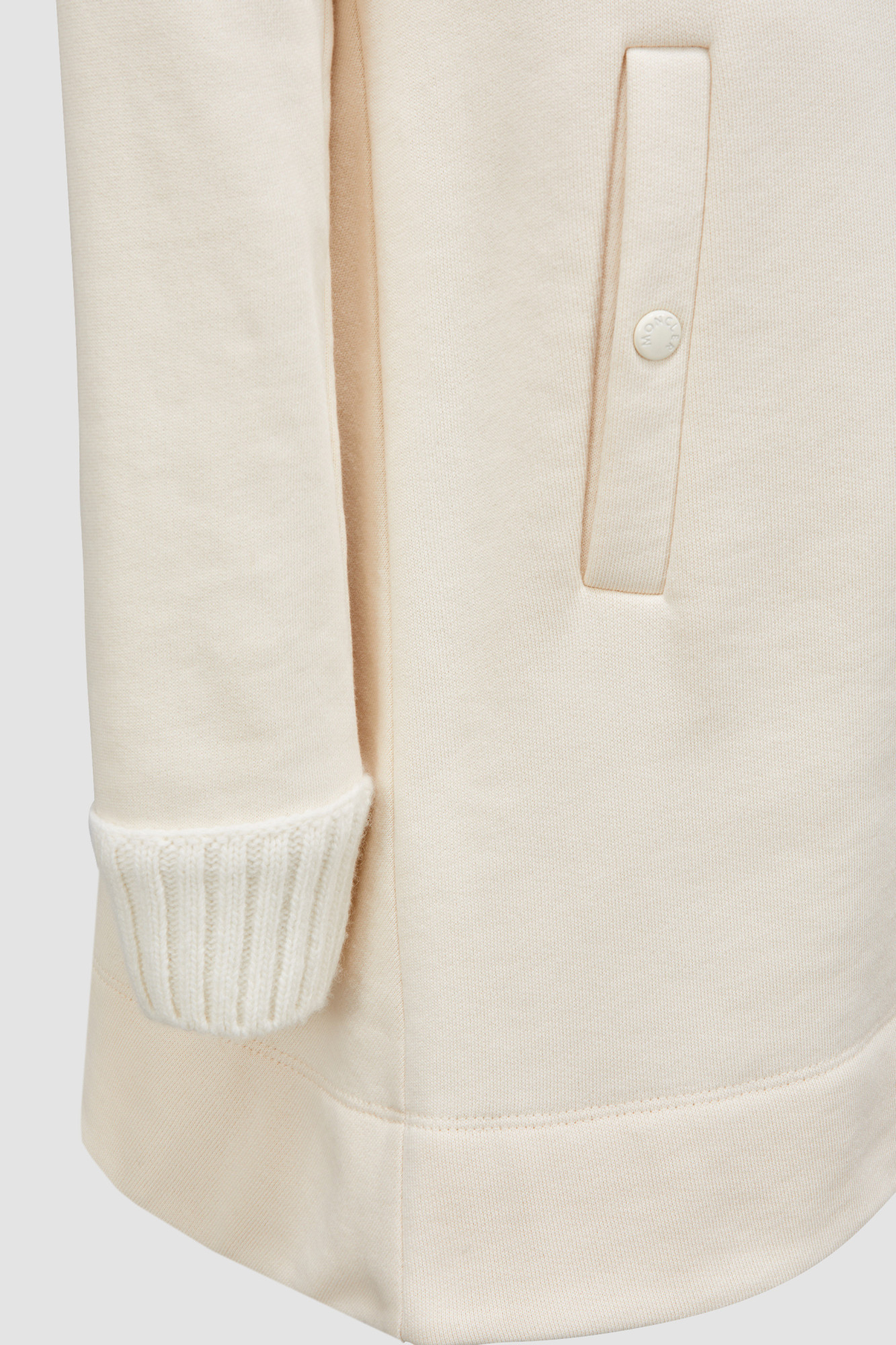 Moncler Hoded Crystal Logo Dress In Nude