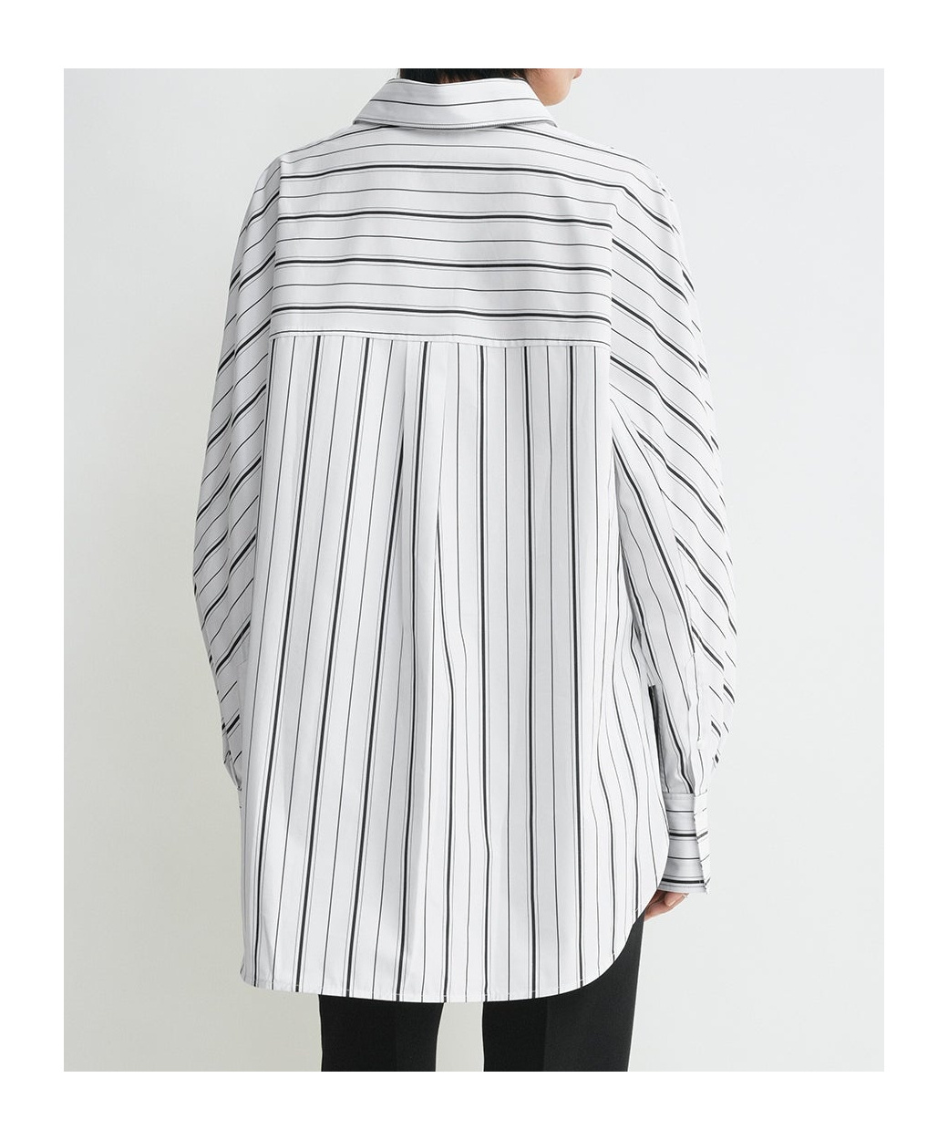 Totême Toteme Oversize Stripe Organic Cotton Poplin Button-up Shirt In White