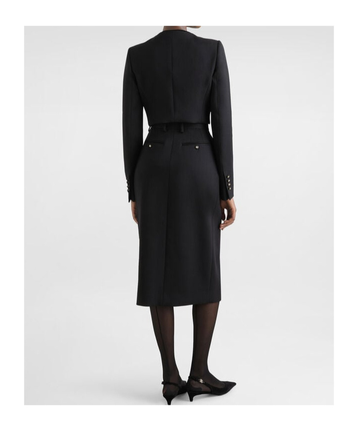 Dolce & Gabbana Pleat-detail Midi Skirt In Black