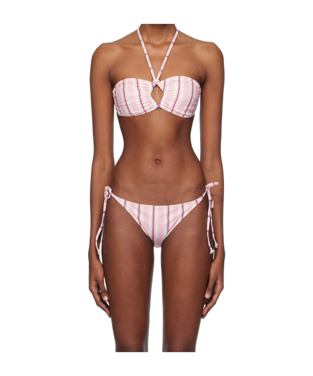Ganni Striped Bikini Top