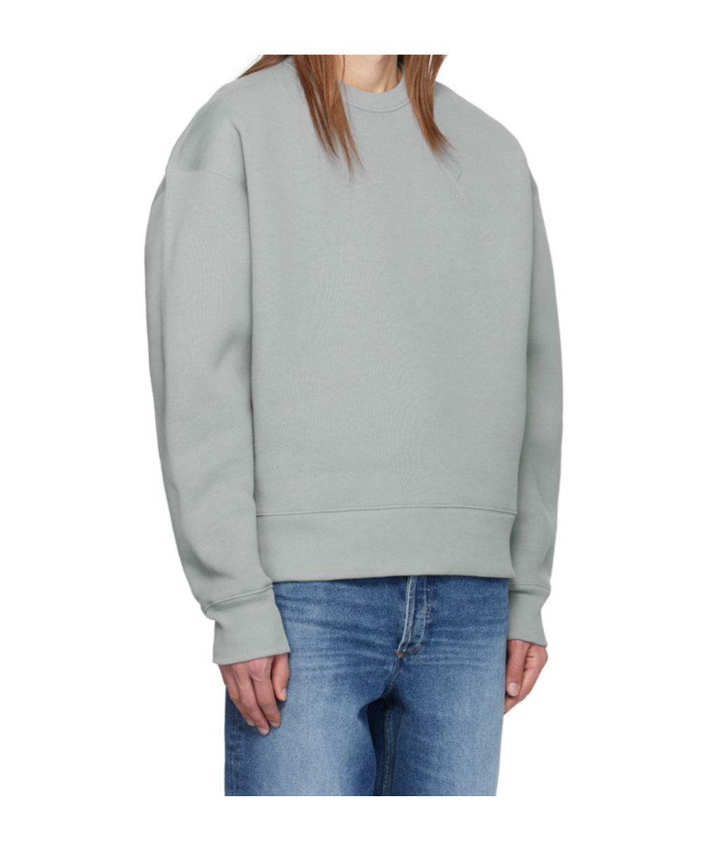 Ami Alexandre Mattiussi Long-sleeved Sweater In Gray