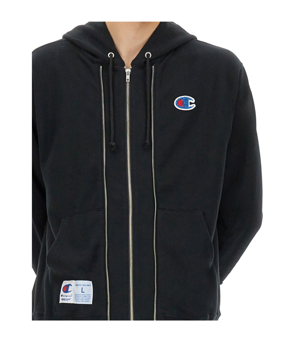 Undercover X Champion Hoodie In Black